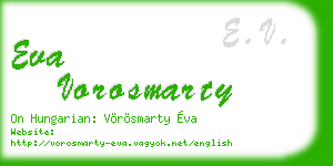 eva vorosmarty business card